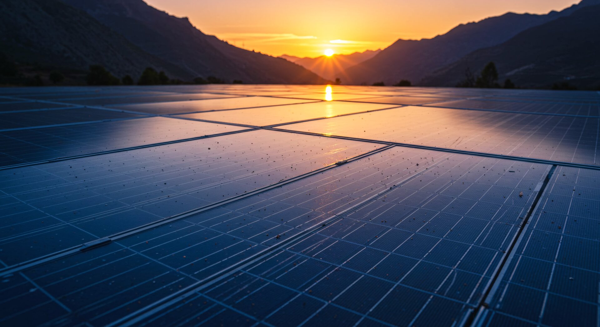 Close up,Of,A,Solar,Power,Plant,In,A,Mountain,Valley