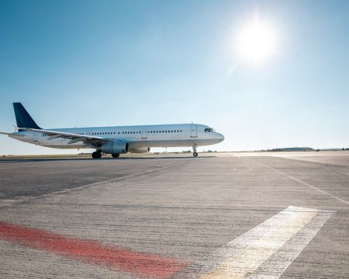 Commercial,Airplane,During,Taxiing,On,Taxiway,To,Airport,Runway,For