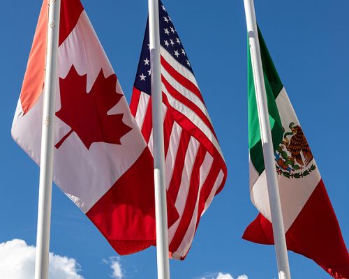 bigstock Flags Of United States Mexico 343535788 1